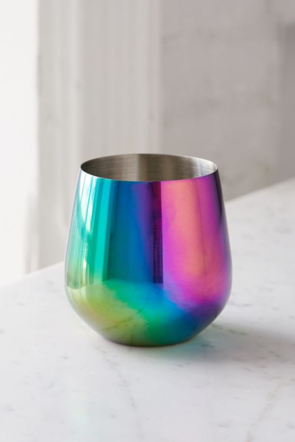 Oil Slick Stemless Wine Glass | Urban Outfitters