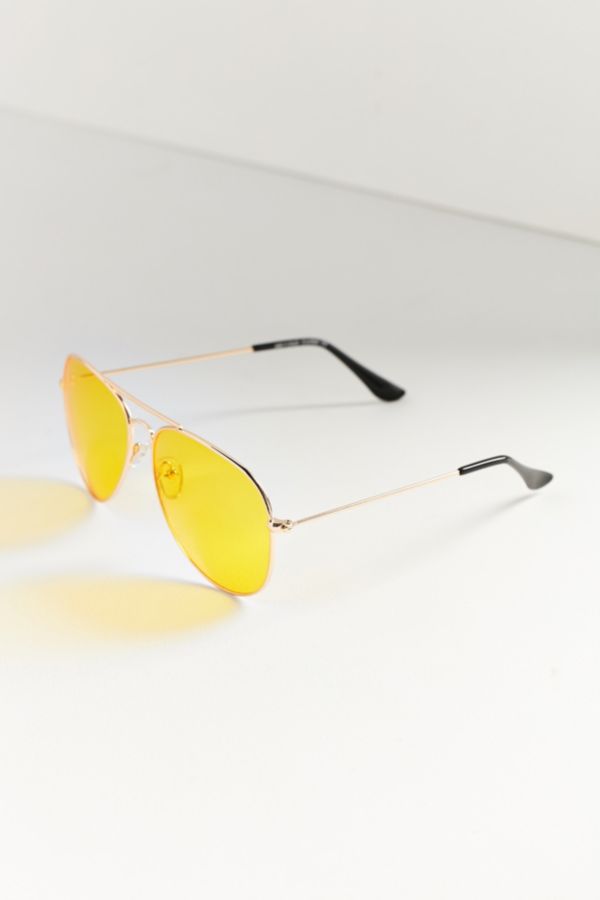 Slide View: 2: Vintage Aviator Sunglasses