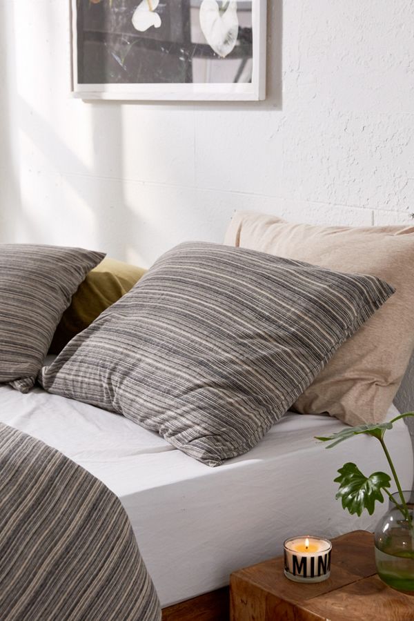 Corey YarnDye Stripe Jersey Pillowcase Set Urban Outfitters Canada