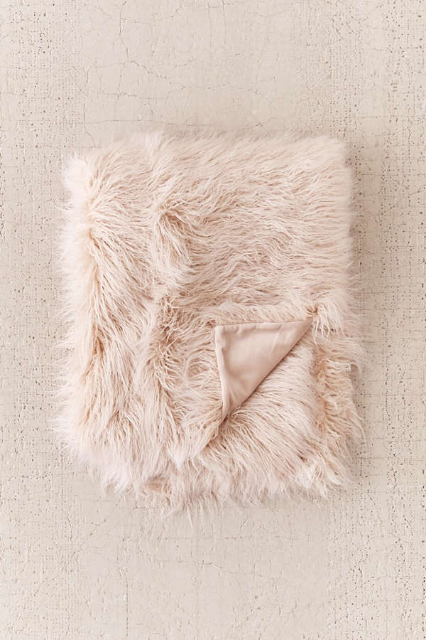 Slide View: 2: Marisa Tipped Faux Fur Throw Blanket