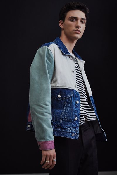 BDG Colorblocked Denim Trucker Jacket