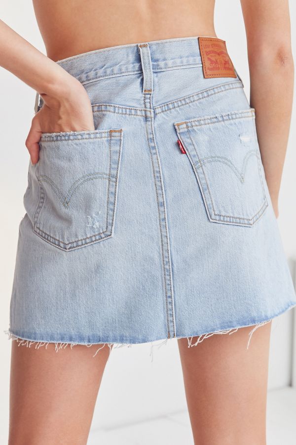 Levis Deconstructed Denim Mini Skirt Urban Outfitters 8395