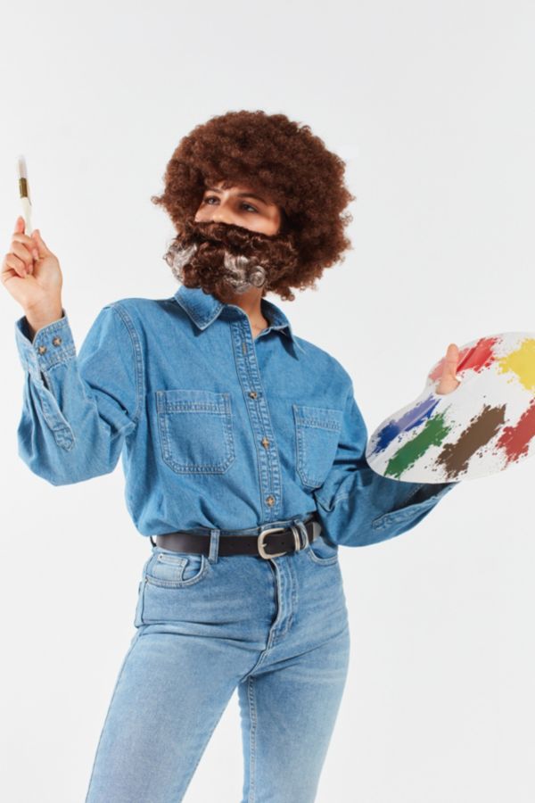 bob ross in overalls