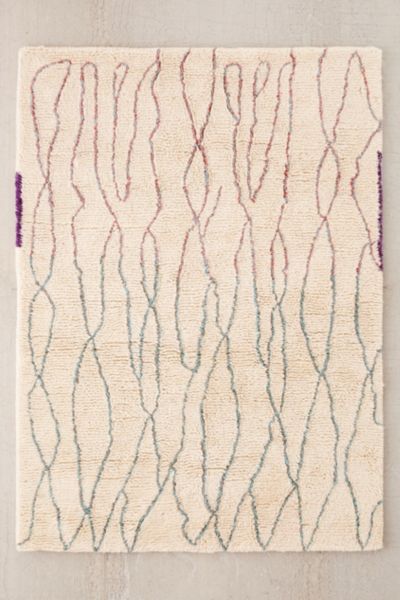 Diamond Lines Shag Rug