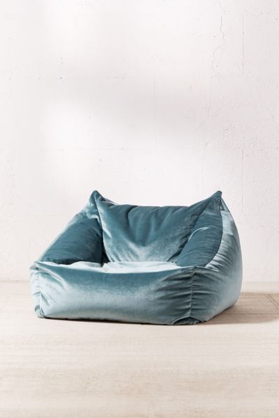 Urban Outfitters Cooper Velvet Lounge Chair In Turquoise