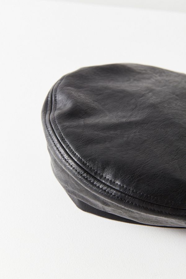 Faux Leather Beret | Urban Outfitters