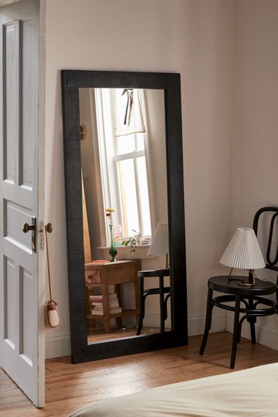 Urban Outfitters Ashton Mango Wood Mirror In Black
