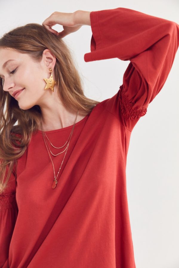 Truly Madly Deeply Ruffled BellSleeve Tunic Top Urban Outfitters