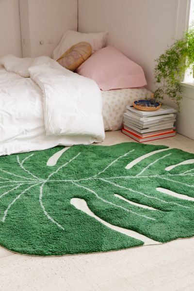 Monstera Leaf Washable Rug