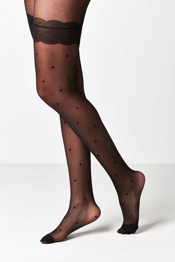 Out From Under Polka Dot Lace Garter Tight | Urban Outfitters