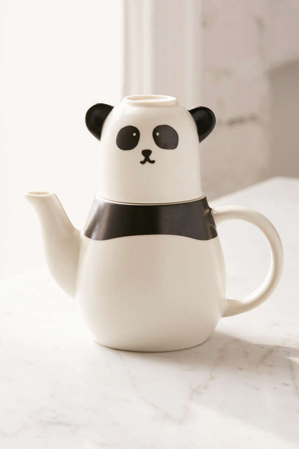 Slide View: 1: Panda Tea Set