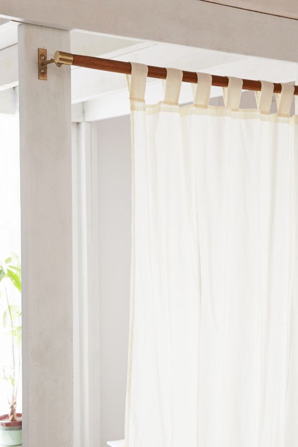 Slide View: 1: Mid-Century Modern Wood Curtain Rod
