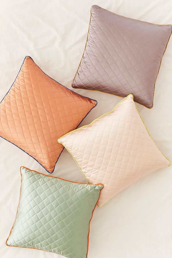 Satin Quilted Pillow Urban Outfitters