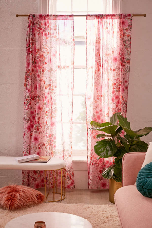 Slide View: 1: Lovise Floral Window Curtain