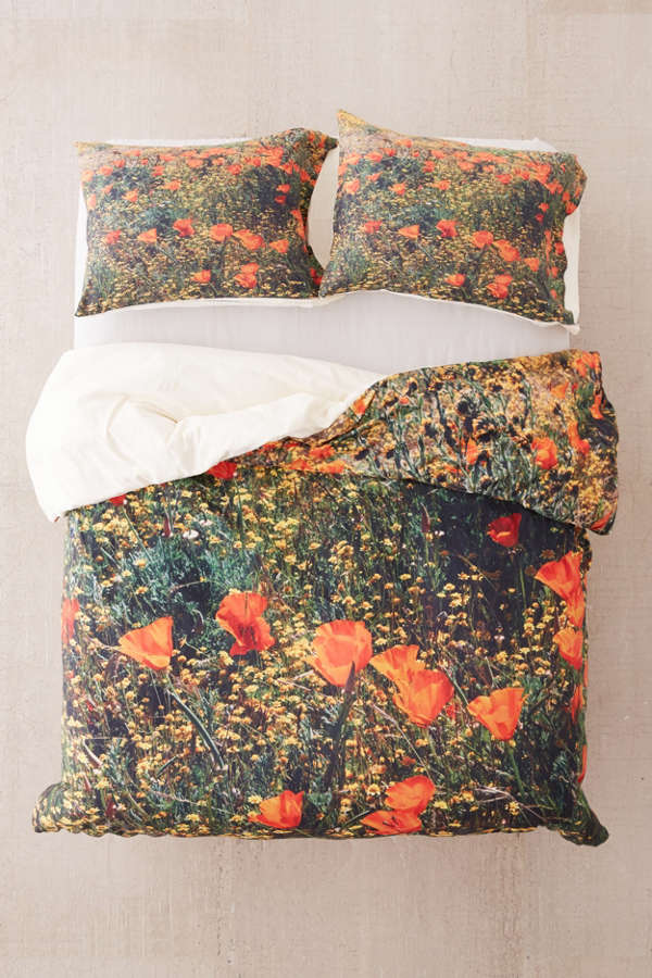 Slide View: 1: Catherine McDonald For Deny California Poppies Duvet Cover