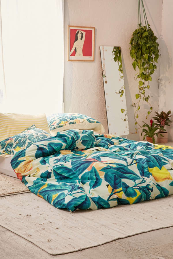 Slide View: 2: 83 Oranges For Deny Lemon Pattern Duvet Cover