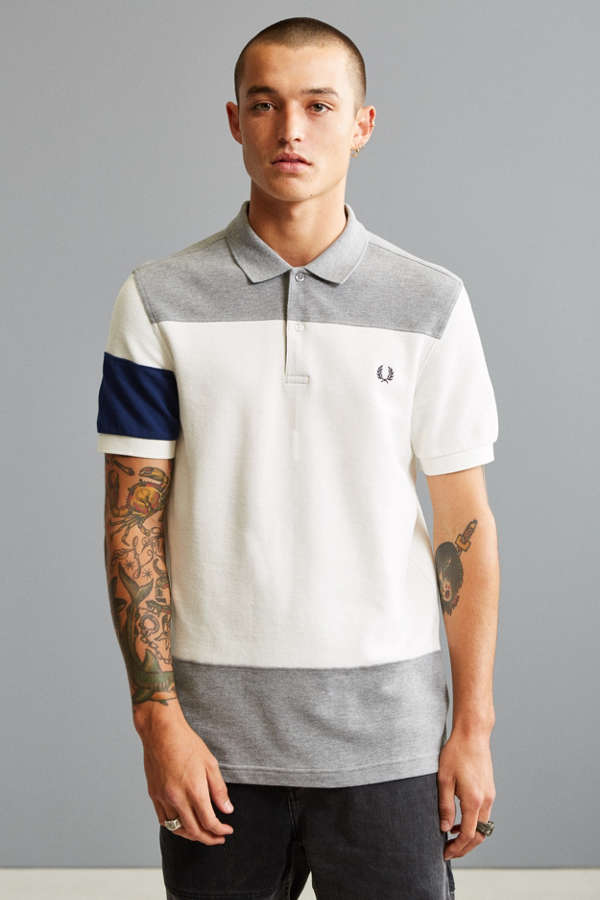 Slide View: 1: Fred Perry Blocked Panel Polo Shirt