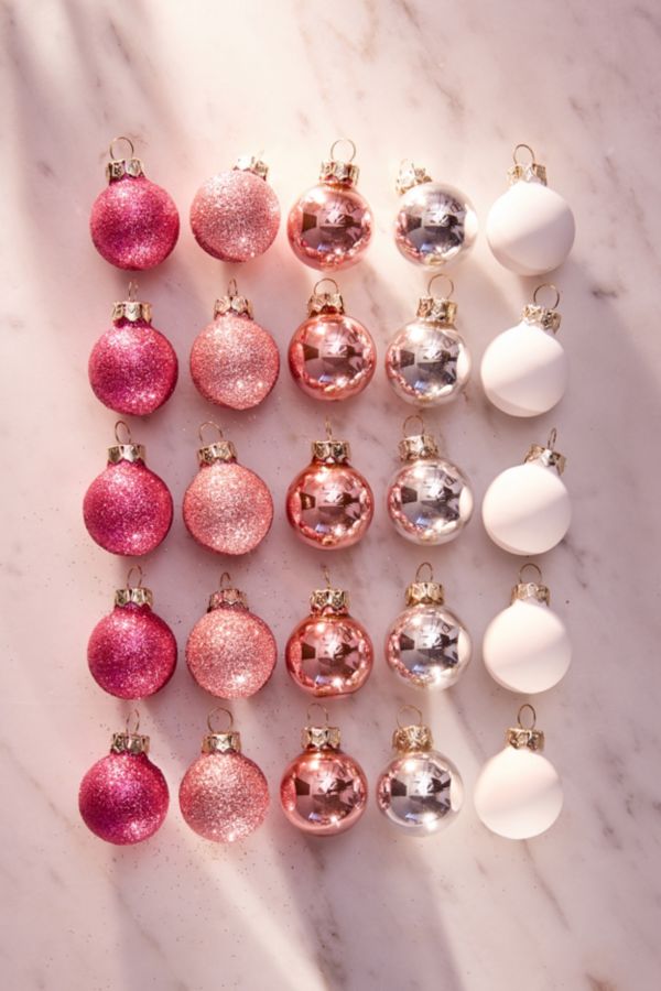 Assorted Mini Ball Christmas Ornament - Set Of 25 | Urban Outfitters