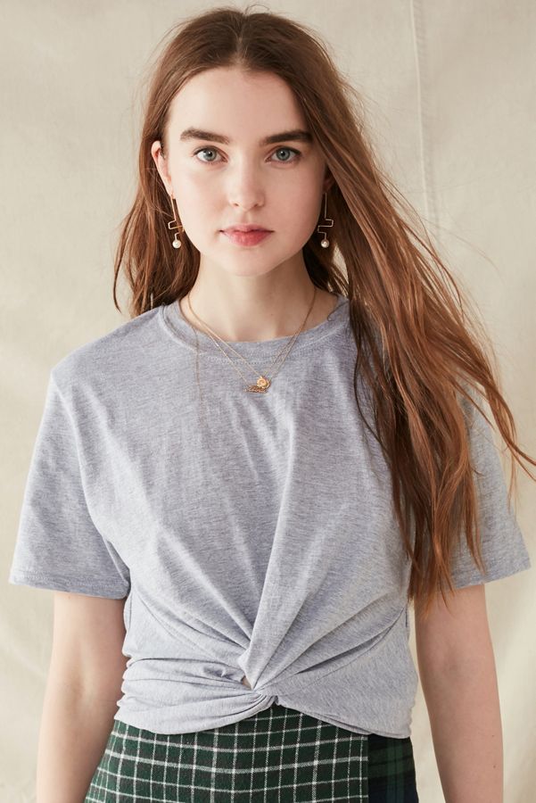 Urban Renewal Recycled Twist Front Tee Urban Outfitters