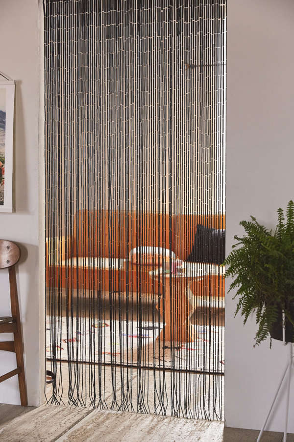 Slide View: 1: Bamboo Beaded Curtain
