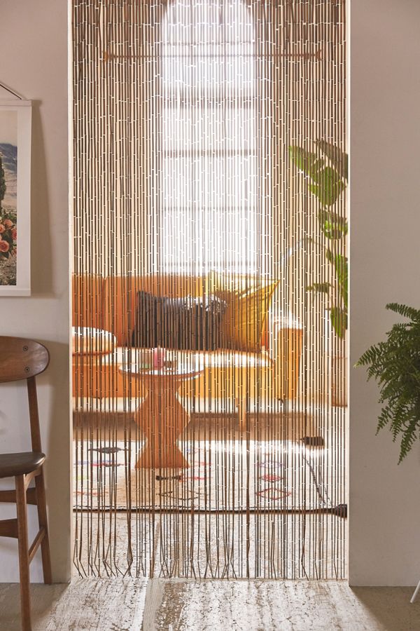 Slide View: 2: Bamboo Beaded Curtain