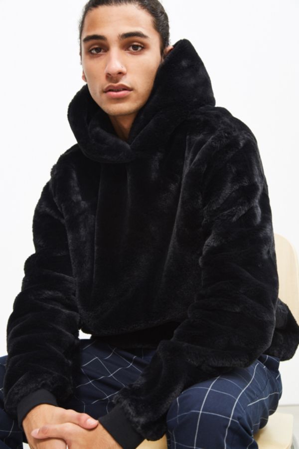 UO Faux Fur Hoodie Sweatshirt | Urban Outfitters