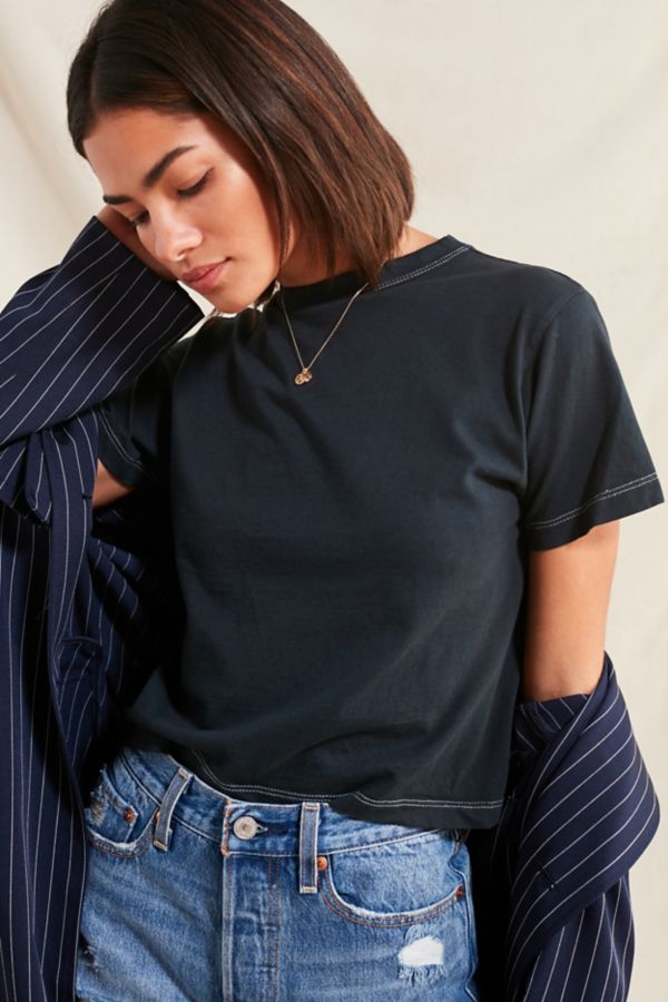 Urban Renewal Remade Overdyed Crew-Neck Tee | Urban Outfitters