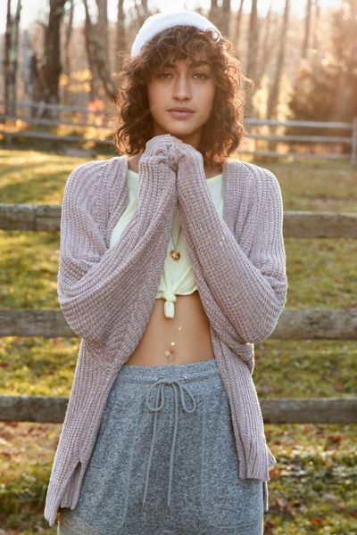 UO Plush Chenille Cardigan
