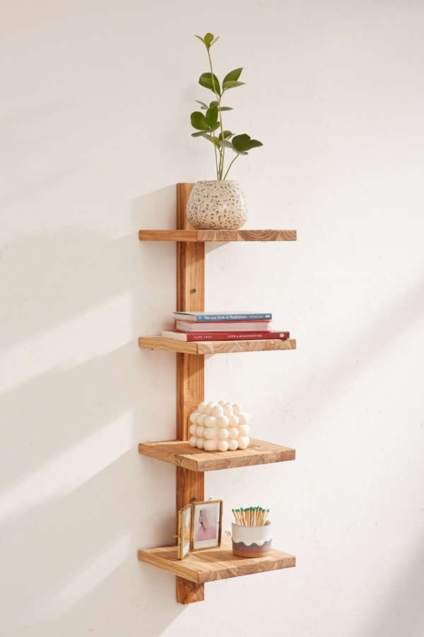 Slide View: 1: Takara Column Wood Shelf