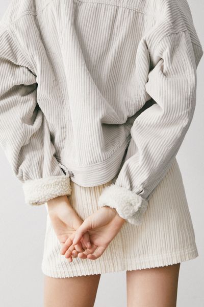 UO Sherpa Corduroy Trucker Jacket