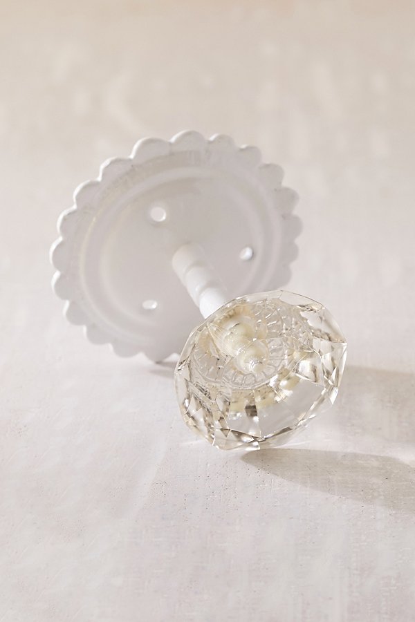 Urban Outfitters Crystal Door Knob Curtain Tie-back In White
