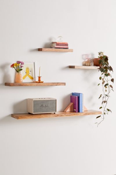 Urban Outfitters Simple Floating Wall Shelf In Brown