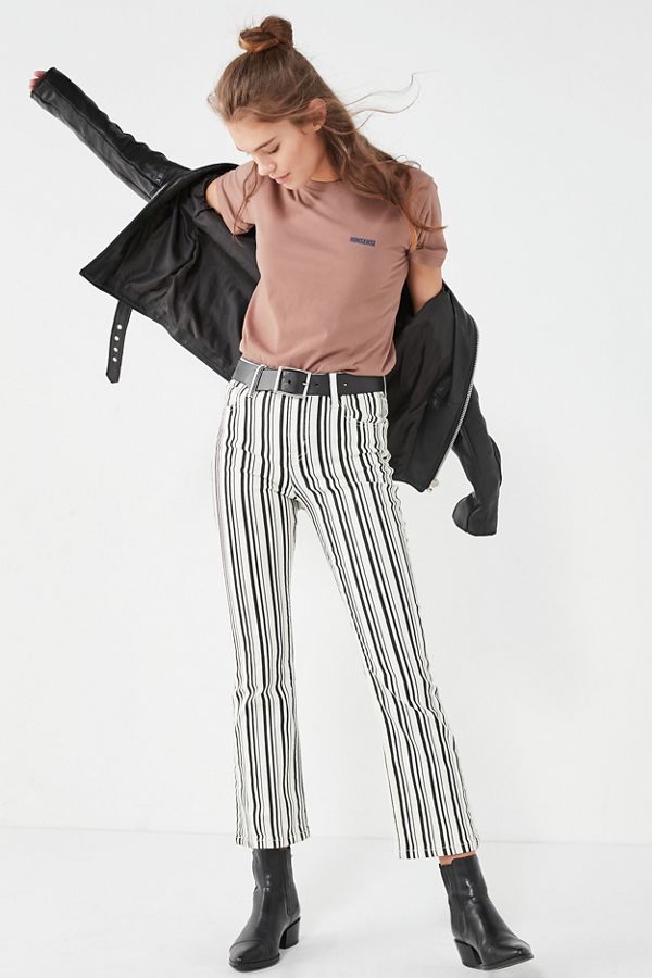 Slide View: 1: BDG Kick Flare High-Rise Cropped Jean â Stripe