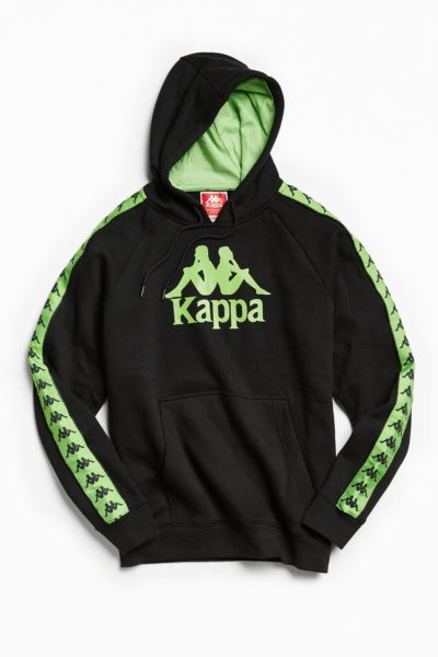 Kappa Echo Stripe Logo Hoodie Sweatshirt | Urban Outfitters Canada