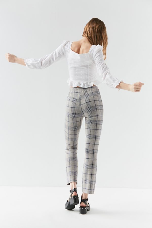 lola plaid kick flare pant