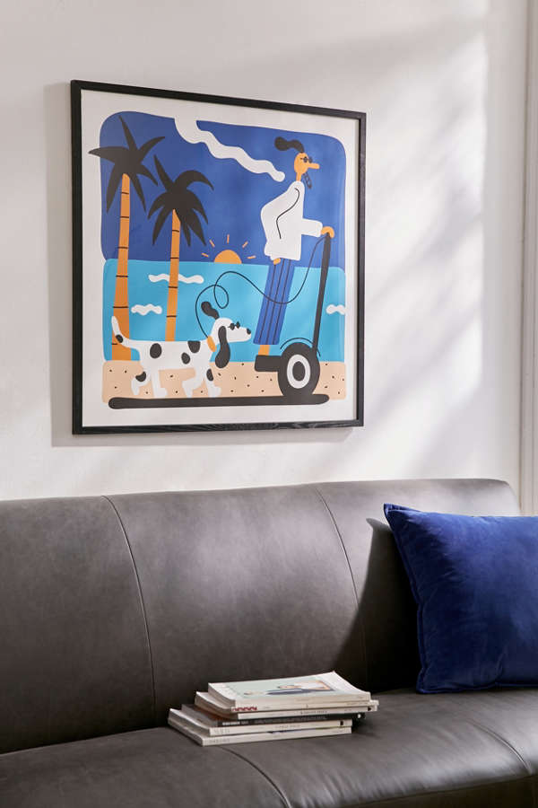 Slide View: 2: Lawrence Slater Dog Walk Art Print