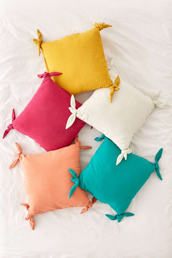 Slide View: 4: Knotted Ties Throw Pillow
