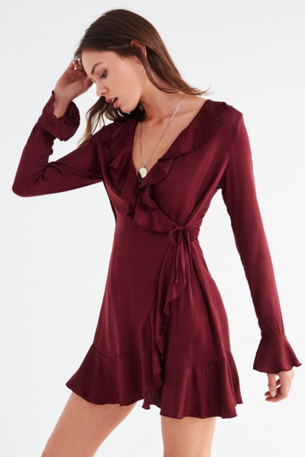 ruffle sleeves long frock