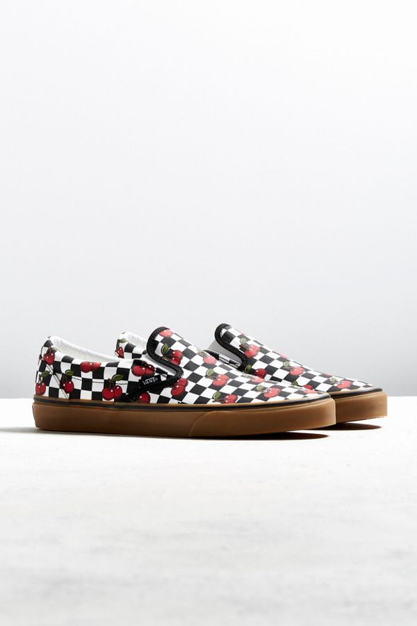 vans cherry checkerboard slip ons vans cherry checkerboard slip ons