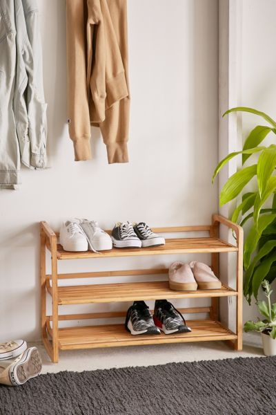 Urban Outfitters Bamboo Shoe Storage In Natural