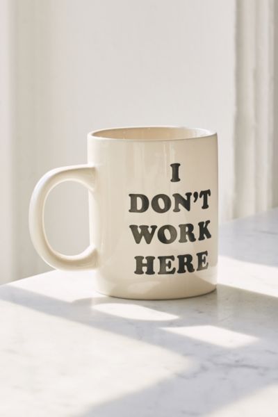 ban.do I Don't Work Here Mug - White One Size at Urban Outfitters