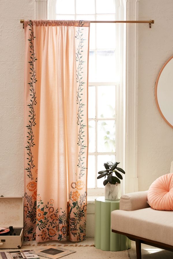 Slide View: 1: Adrian Climbing Floral Window Panel