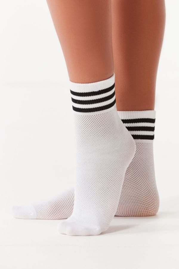 adidas Originals Mesh Striped Quarter Sock | Urban Outfitters