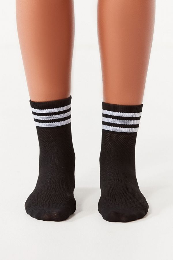 adidas Originals Mesh Striped Black Quarter Sock Urban Outfitters