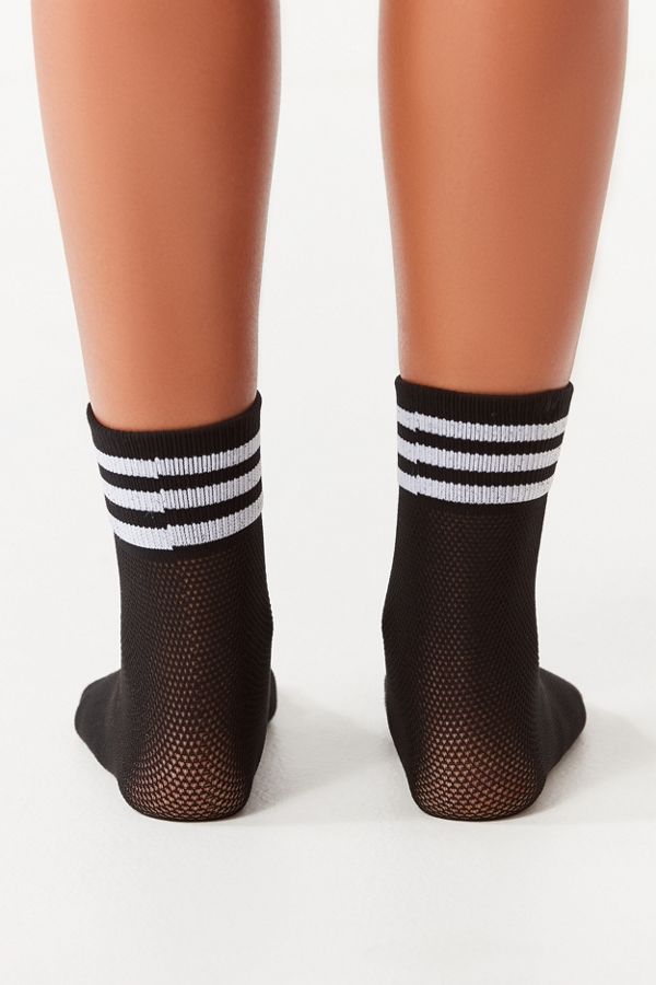 adidas Originals Mesh Striped Black Quarter Sock Urban Outfitters