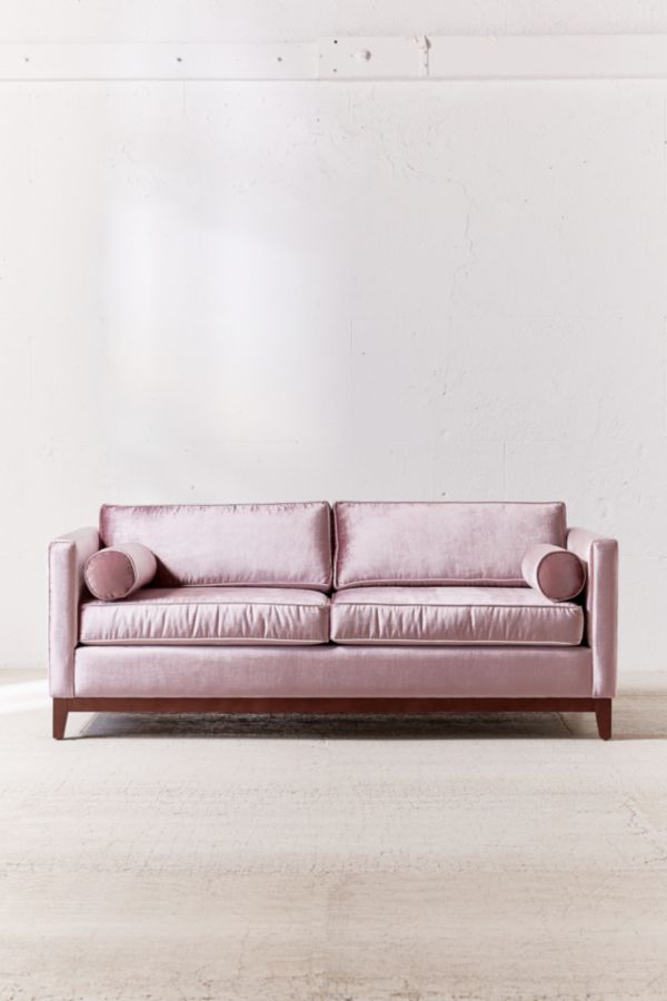 Piper Petite Velvet Sofa Urban Outfitters