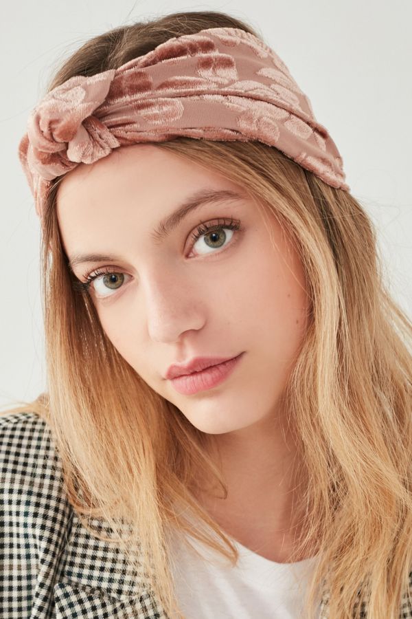Burnout Velvet Knot Headwrap | Urban Outfitters