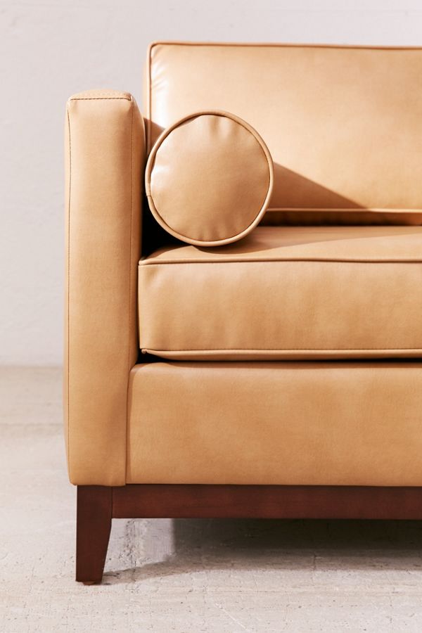Piper Petite Recycled Leather Sofa Urban Outfitters