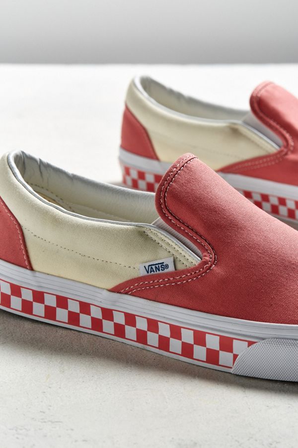 vans slip ons checkerboard red vans slip ons checkerboard red