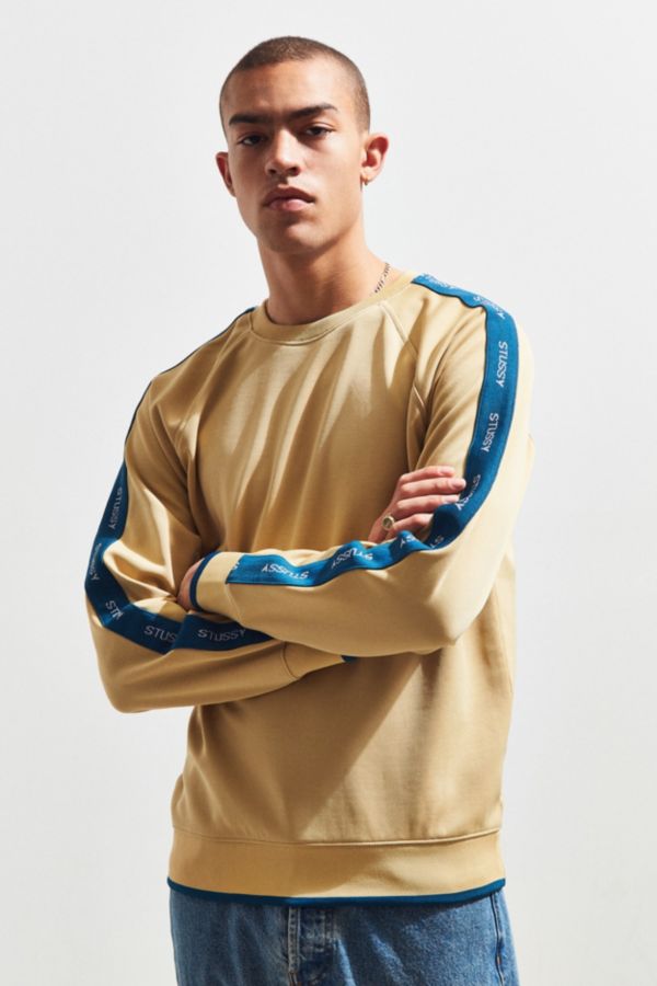 Stussy Taped Track Crew Neck Sweatshirt | Urban Outfitters